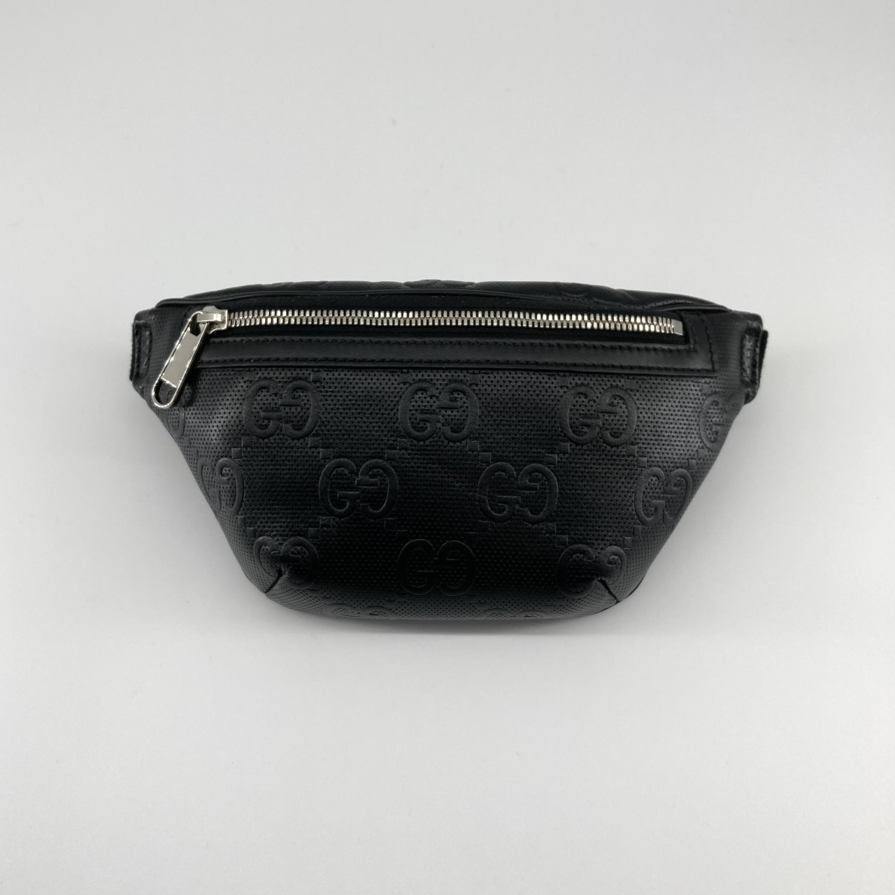 GUCCI(グッチ) GGエンボスレザー 2way シルバー金具 658582 ウエストバッグ ブラック