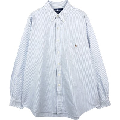 古着 ラルフローレン Ralph Lauren TILDEN 長袖 ボタンダウンストライプシャツ メンズXL相当/eaa662726