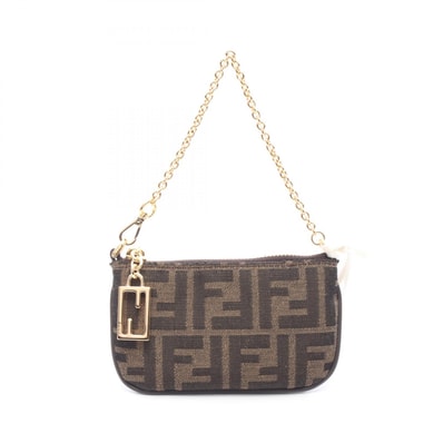 フェンディ FENDI バゲット スリム クラッチ ミニ ズッカ ハンドバッグ バッグ キャンバス レディース ブラウン系 / ブラック系 8M0535A98PF1GL7 【新品】