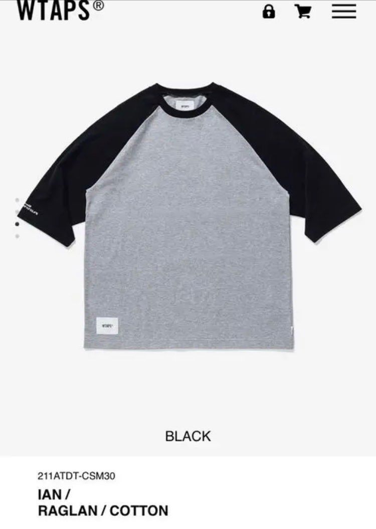 wtaps 21SS IAN RAGLAN BLACK ダブルタップス ラグラン