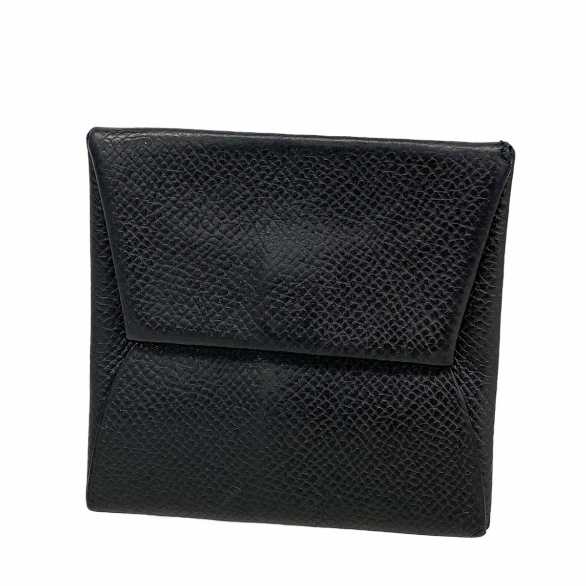 ★SALE【6dd4678】エルメス コインケース バスティア ヴォーエプソン ブラック シルバー金具 T刻印【中古】メンズ レディース ユニセックス
