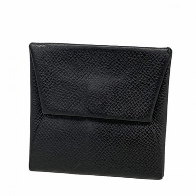 ★SALE【6dd4678】エルメス コインケース バスティア ヴォーエプソン ブラック シルバー金具 T刻印【中古】メンズ レディース ユニセックス