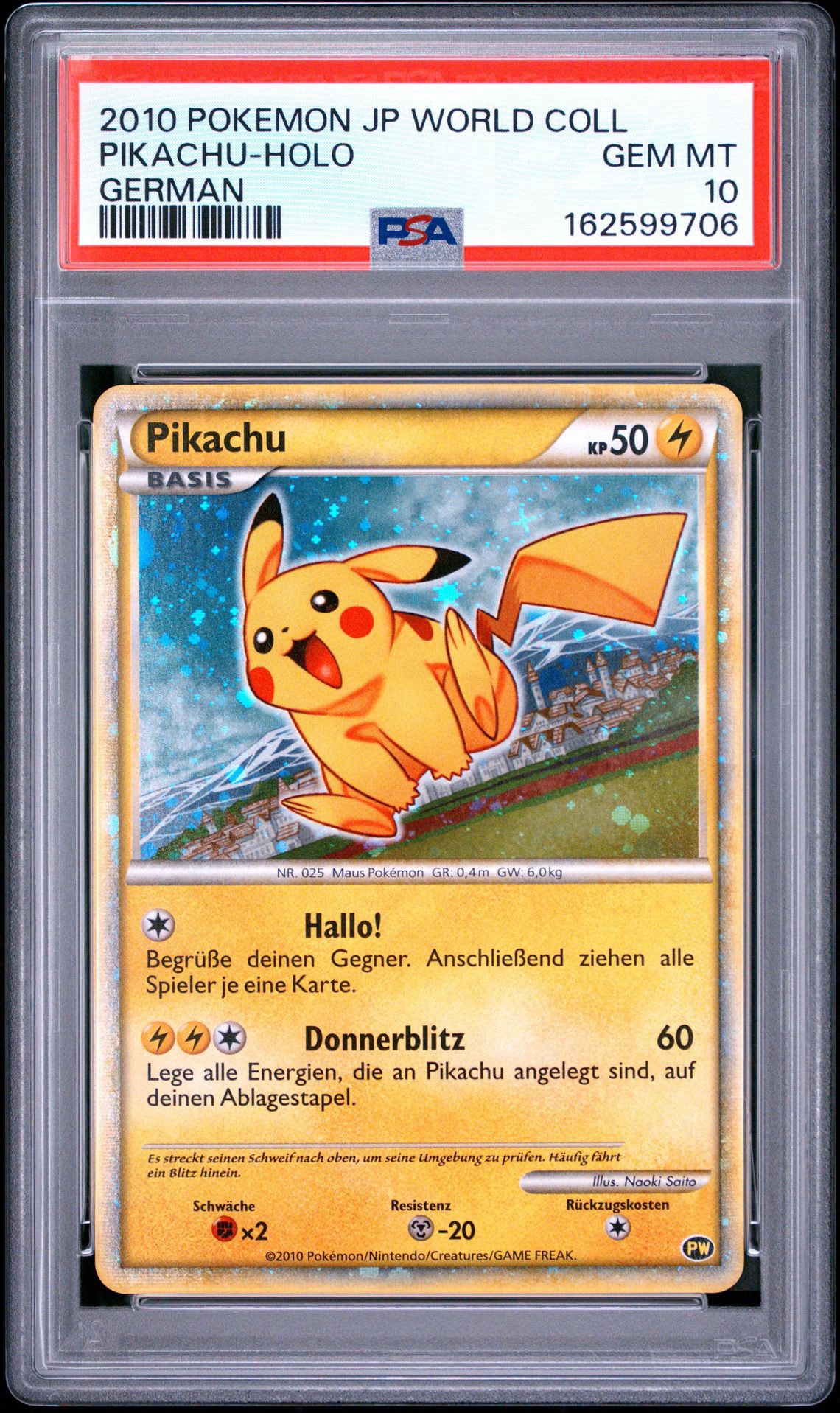 PSA10】ピカチュウ ドイツ [PW](ポケモンカード LEGEND「ピカチュウ