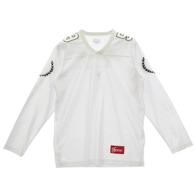 Supreme シュプリーム 14AW ワングラム期 El Dorado Football Top エルドラド フットボール トップ ロゴ刺繍 ロングスリーブ ナイロン 長袖 Tシャツ ホワイト系 M【中古】