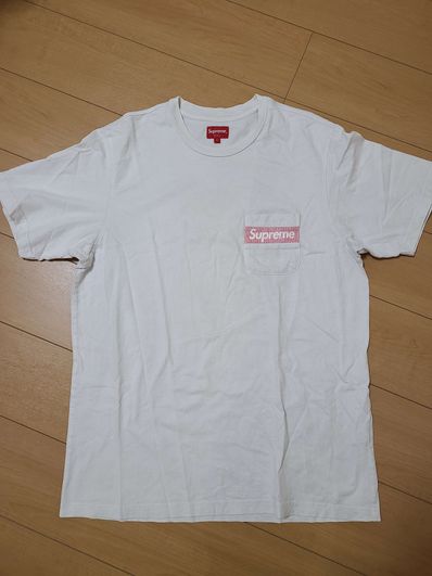 Supreme Mesh Stripe Pocket Tee "White"