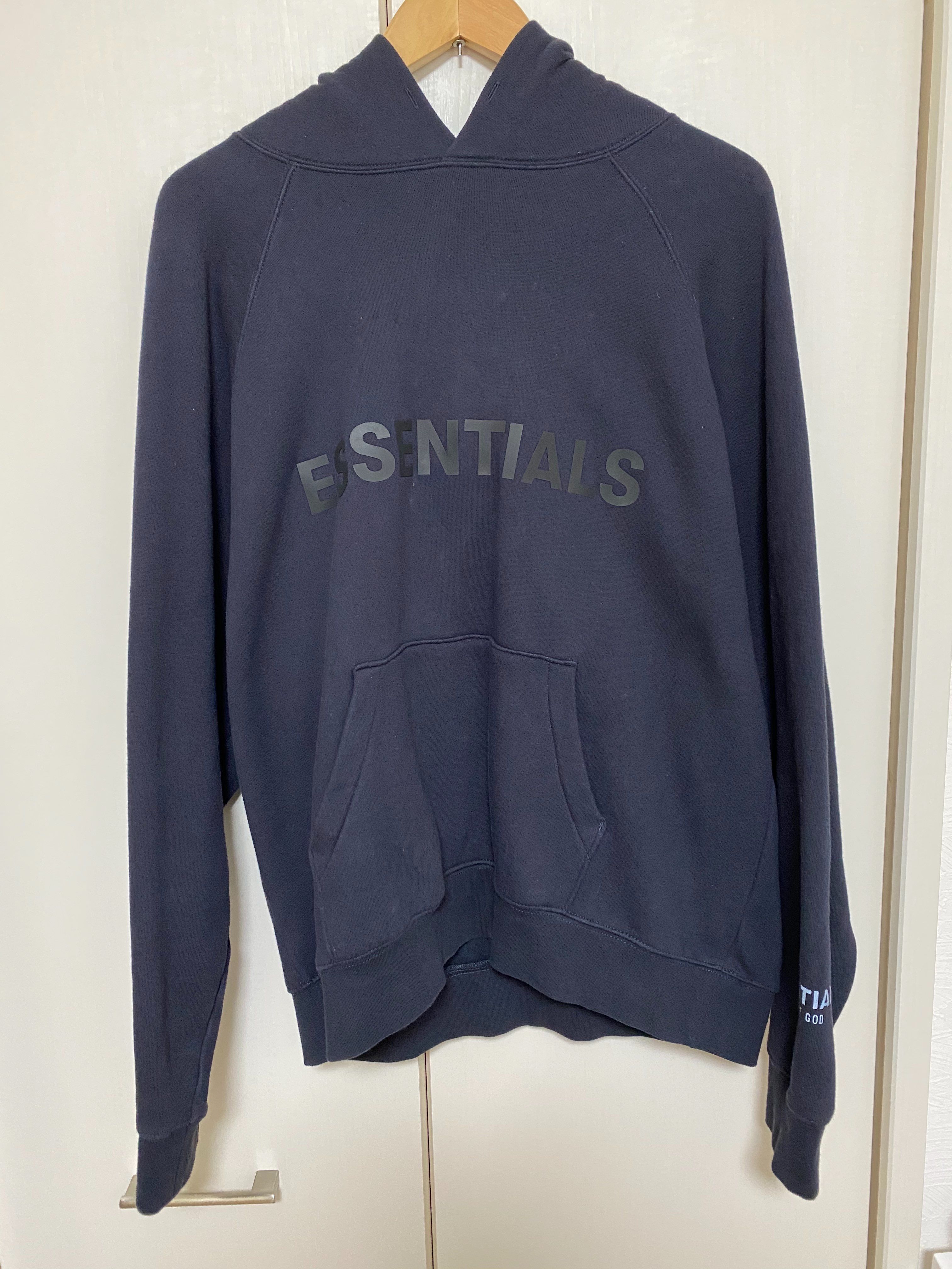 FEAR OF GOD ESSENTIALS / SSENSE 3D Silicon Applique Pullover Hoodie "Dark Navy"