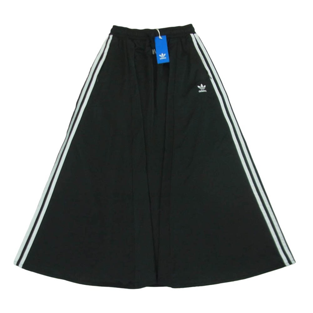 adidas アディダス FL0039 Originals オリジナルス LONG SATIN SKIRT ロング サテン スカート ブラック系 S【極上美品】【中古】
