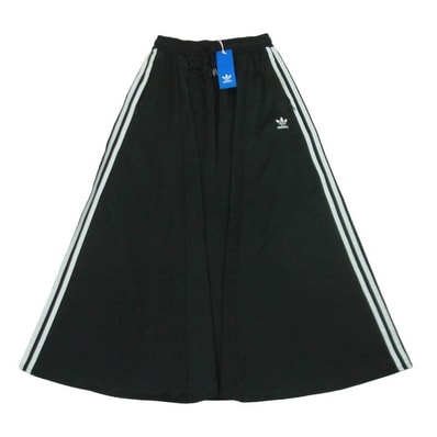 adidas アディダス FL0039 Originals オリジナルス LONG SATIN SKIRT ロング サテン スカート ブラック系 S【極上美品】【中古】