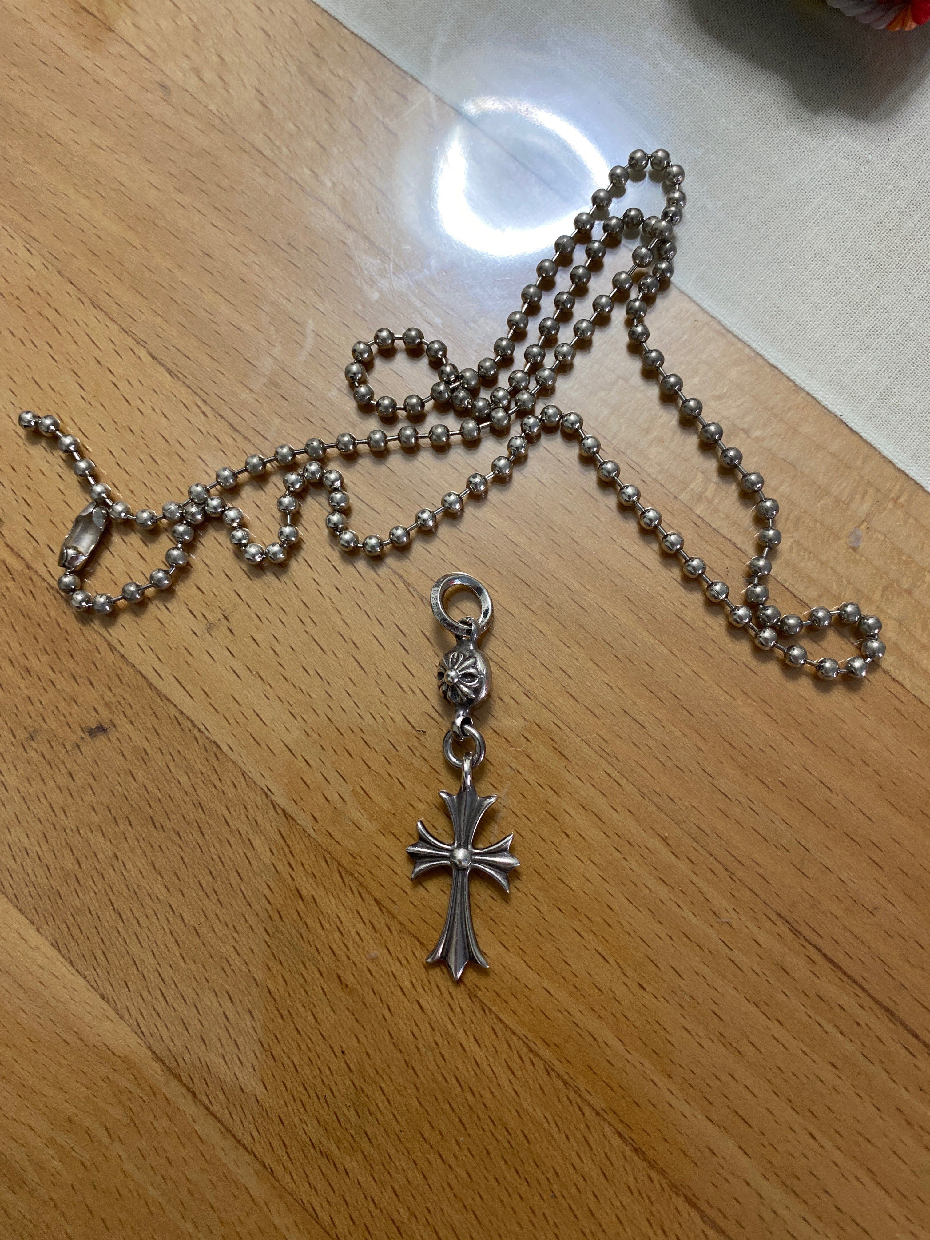 Chrome Hearts 1 Ball Tiny CH Cross Charm "Silver"