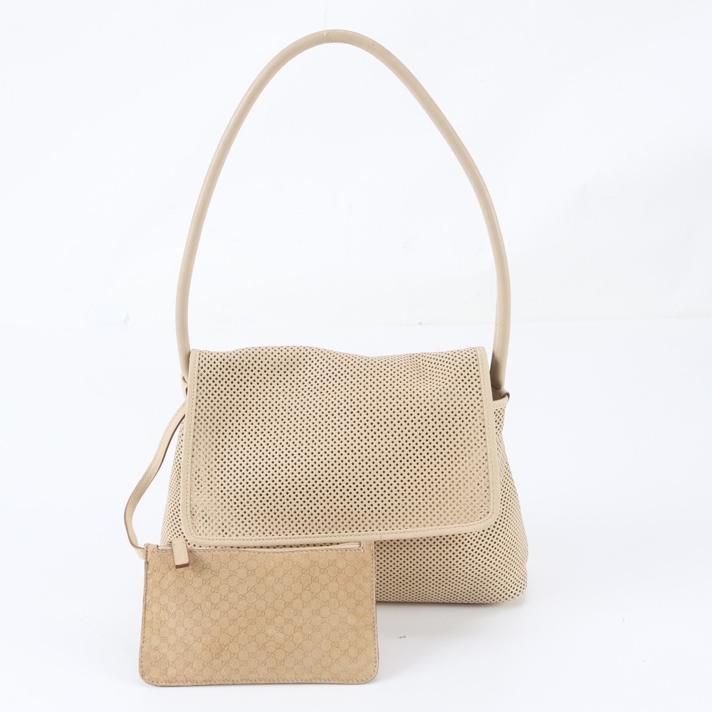 ■美品 グッチ ポーチ付 パンチング 90646 ショルダーバッグ