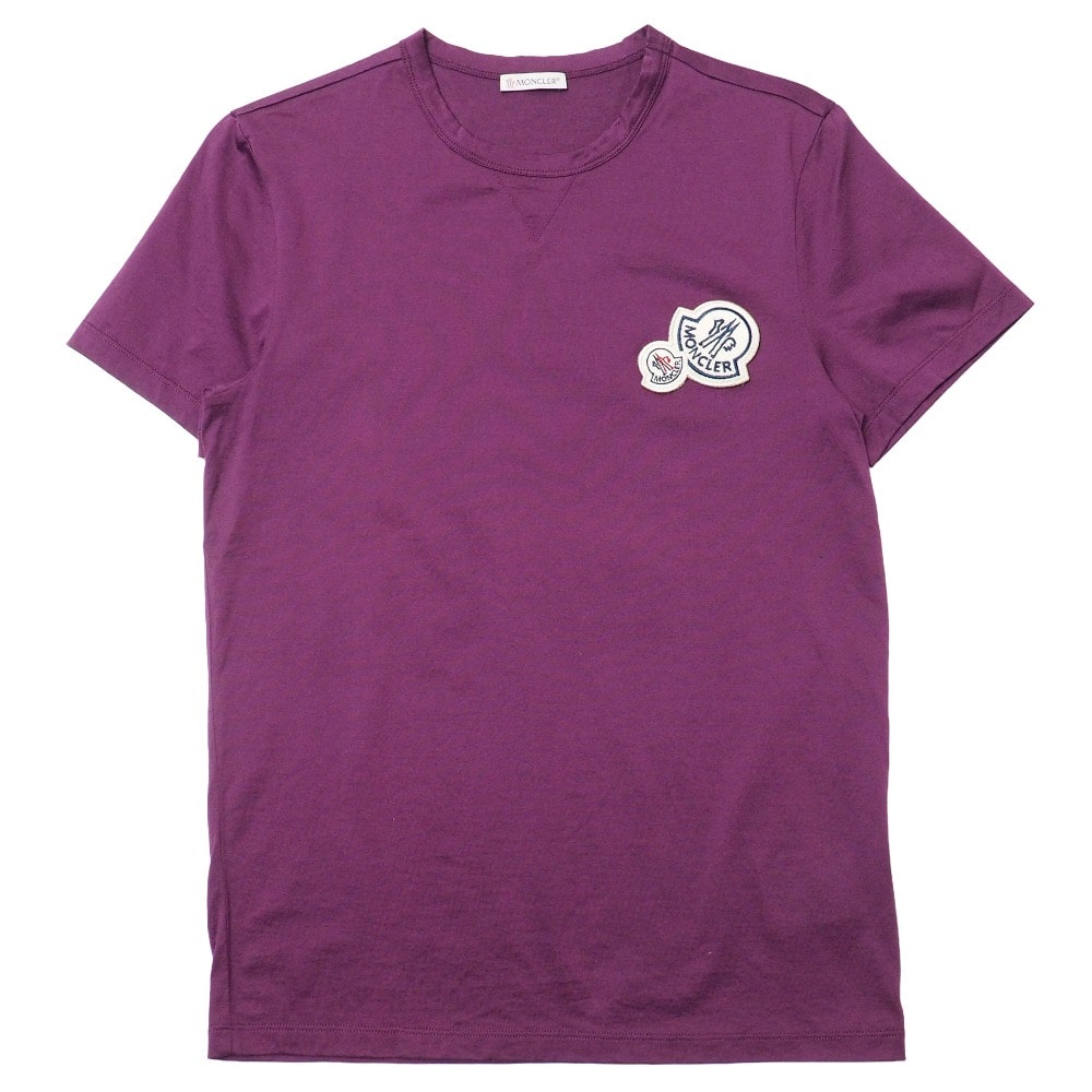■美品■MONCLER モンクレール 半袖Tシャツ サイズS ロゴワッペン クルーネック ブランド古着【中古】20260501/RA9114