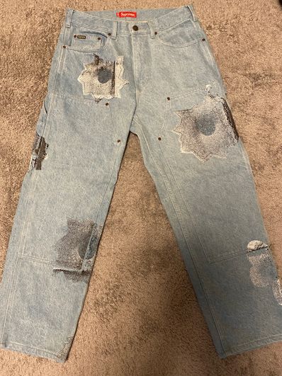 Supreme Nate Lowman Double Knee Painter Pant "Denim"