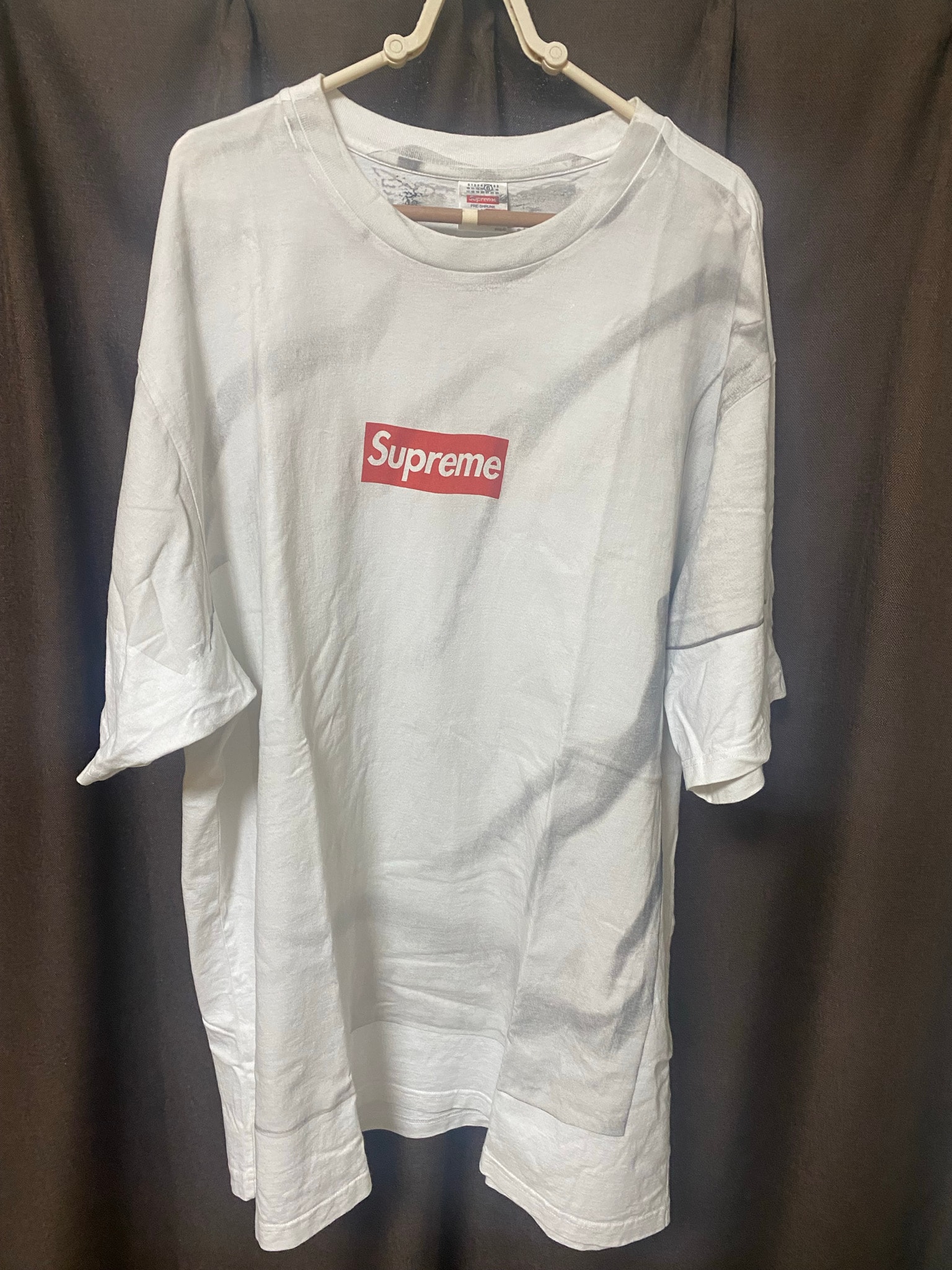 Supreme x MM6 Maison Margiela Box Logo Tee "White"