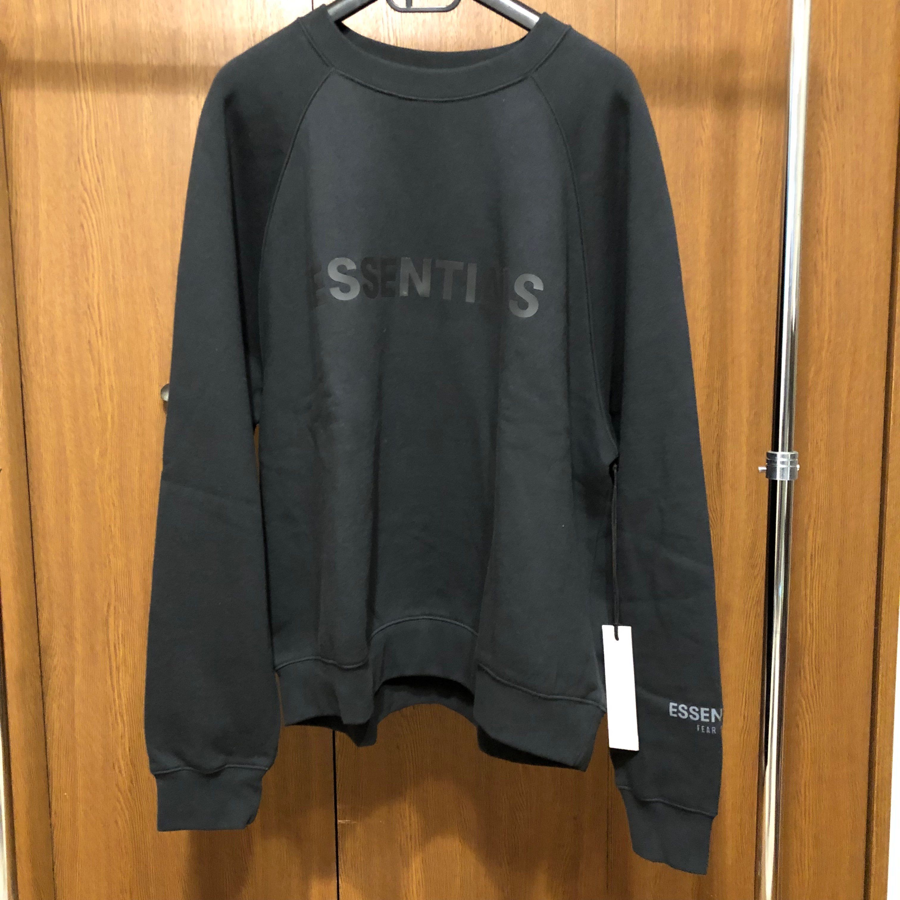FEAR OF GOD ESSENTIALS 3D Silicon Applique Crewneck "Black"
