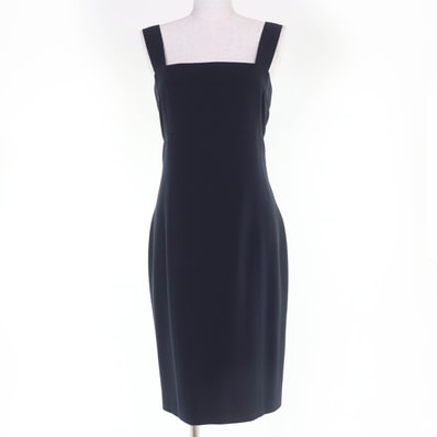 美品 シャネル ワンピース ネイビー 38 96P P06371V02954