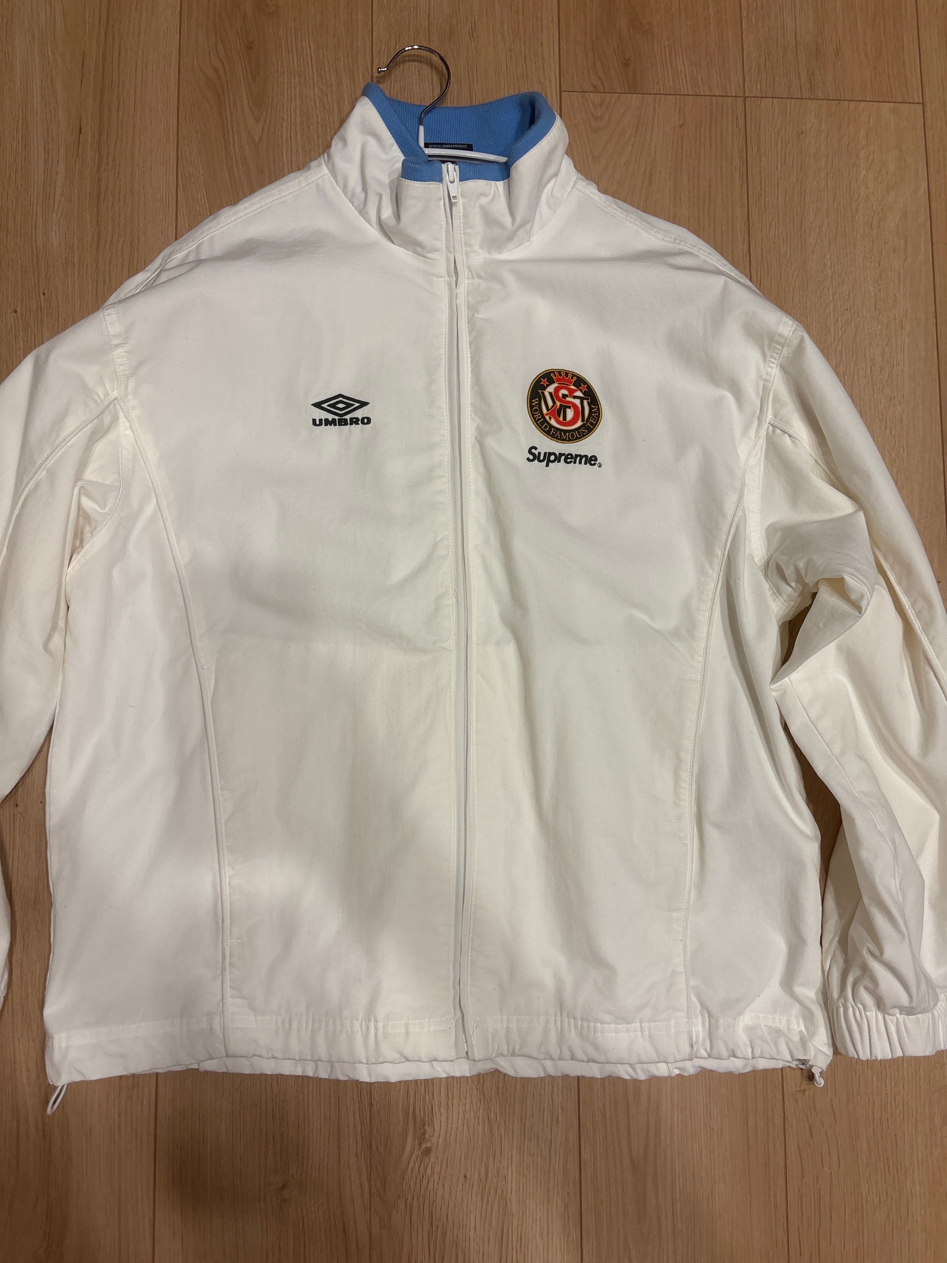 Supreme x Umbro Cotton Ripstop Track Jacket "White"