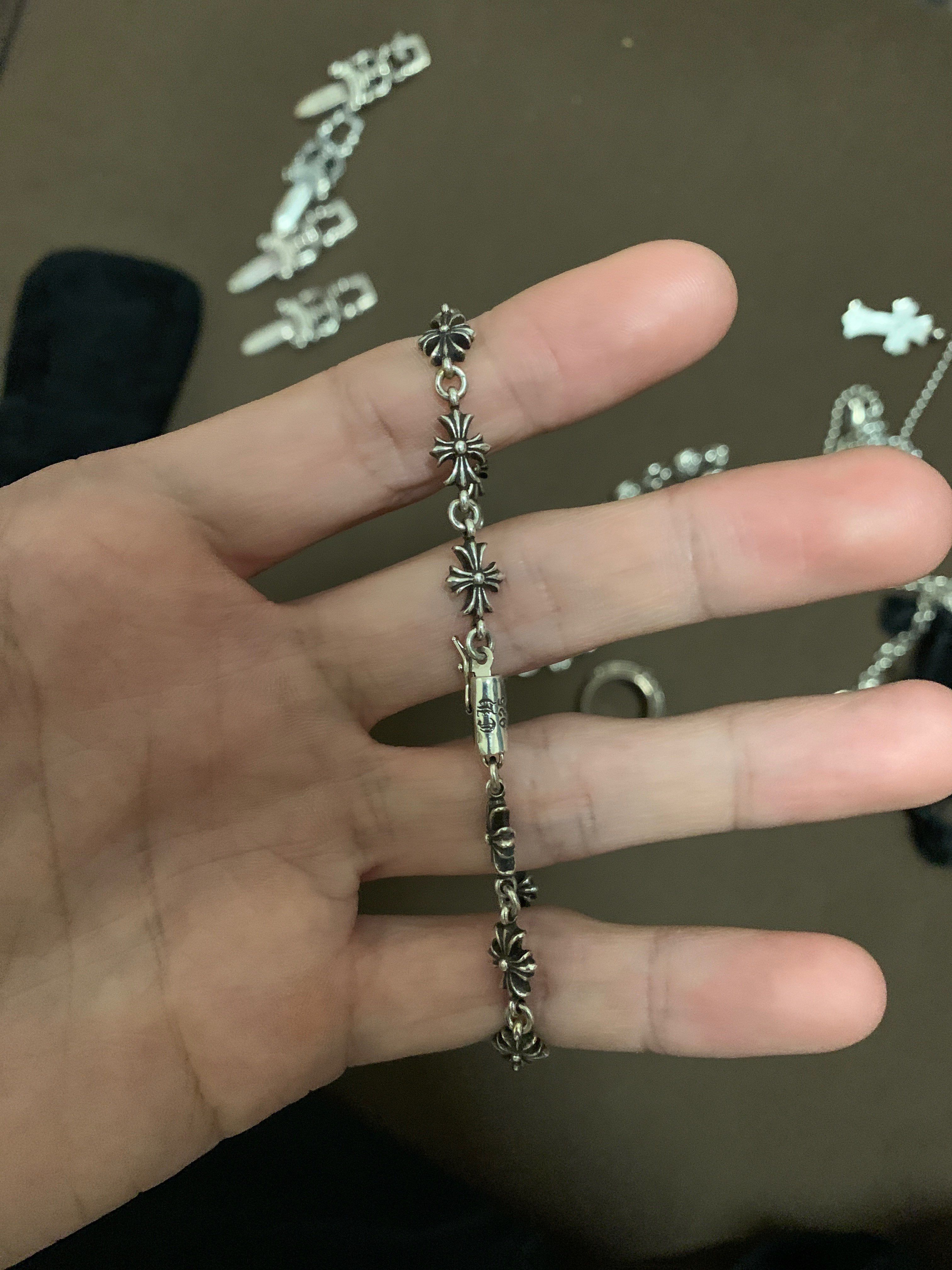 Chrome Hearts Tiny E CH Plus Bracelet 13Link "Silver"