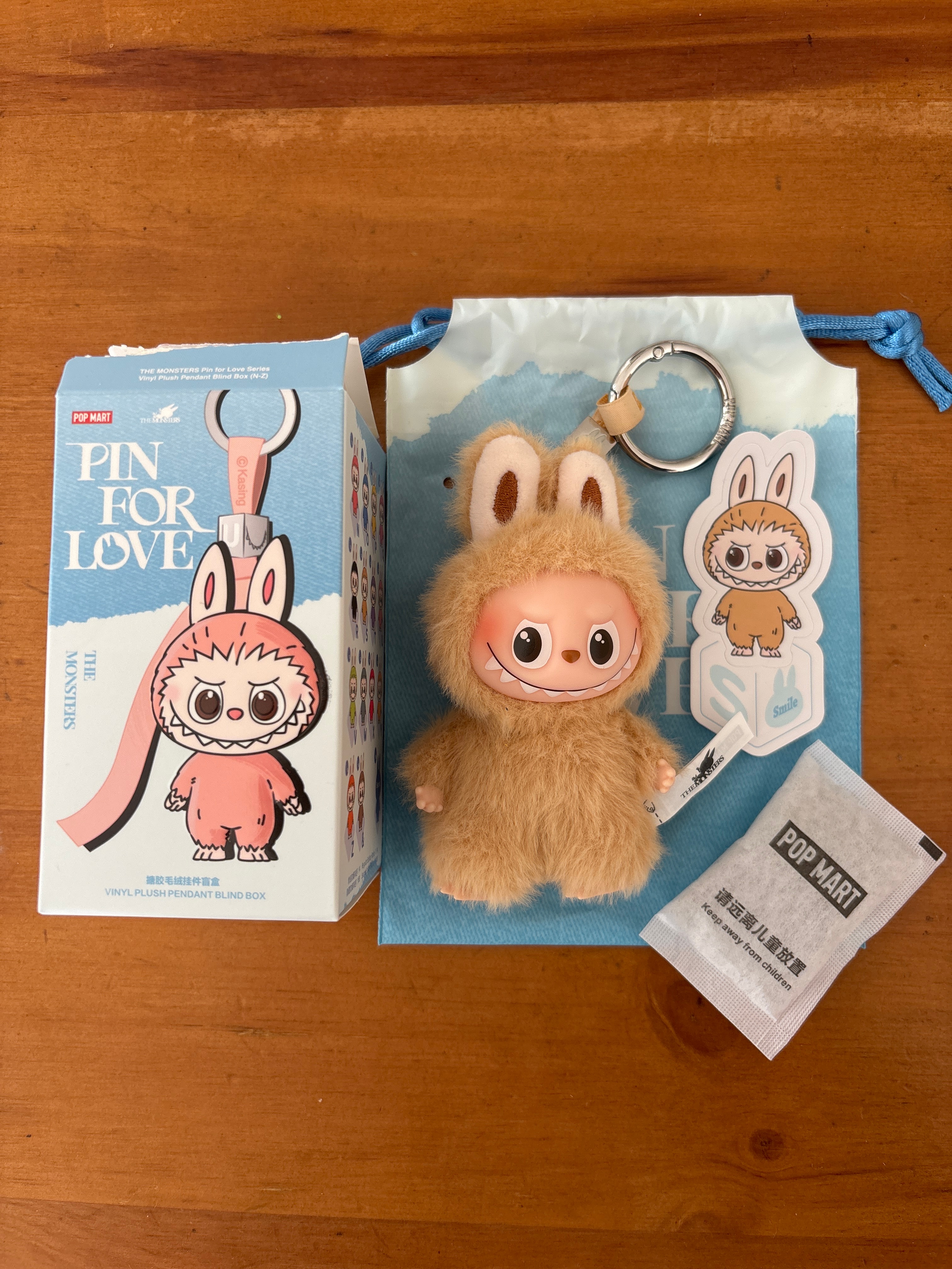 POP MART THE MONSTERS (LABUBU) Pin for Love Series-Vinyl Plush Pendant (N-Z) S