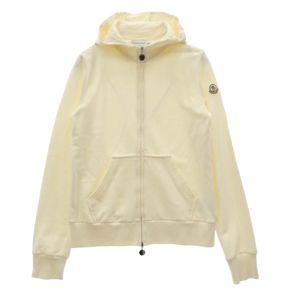 MONCLER モンクレール 210938478600 80068 MAGLIA CARDIGAN ジップアップ フーディー パーカー オフホワイト系 S【美品】【中古】