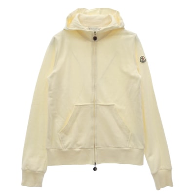 MONCLER モンクレール 210938478600 80068 MAGLIA CARDIGAN ジップアップ フーディー パーカー オフホワイト系 S【美品】【中古】