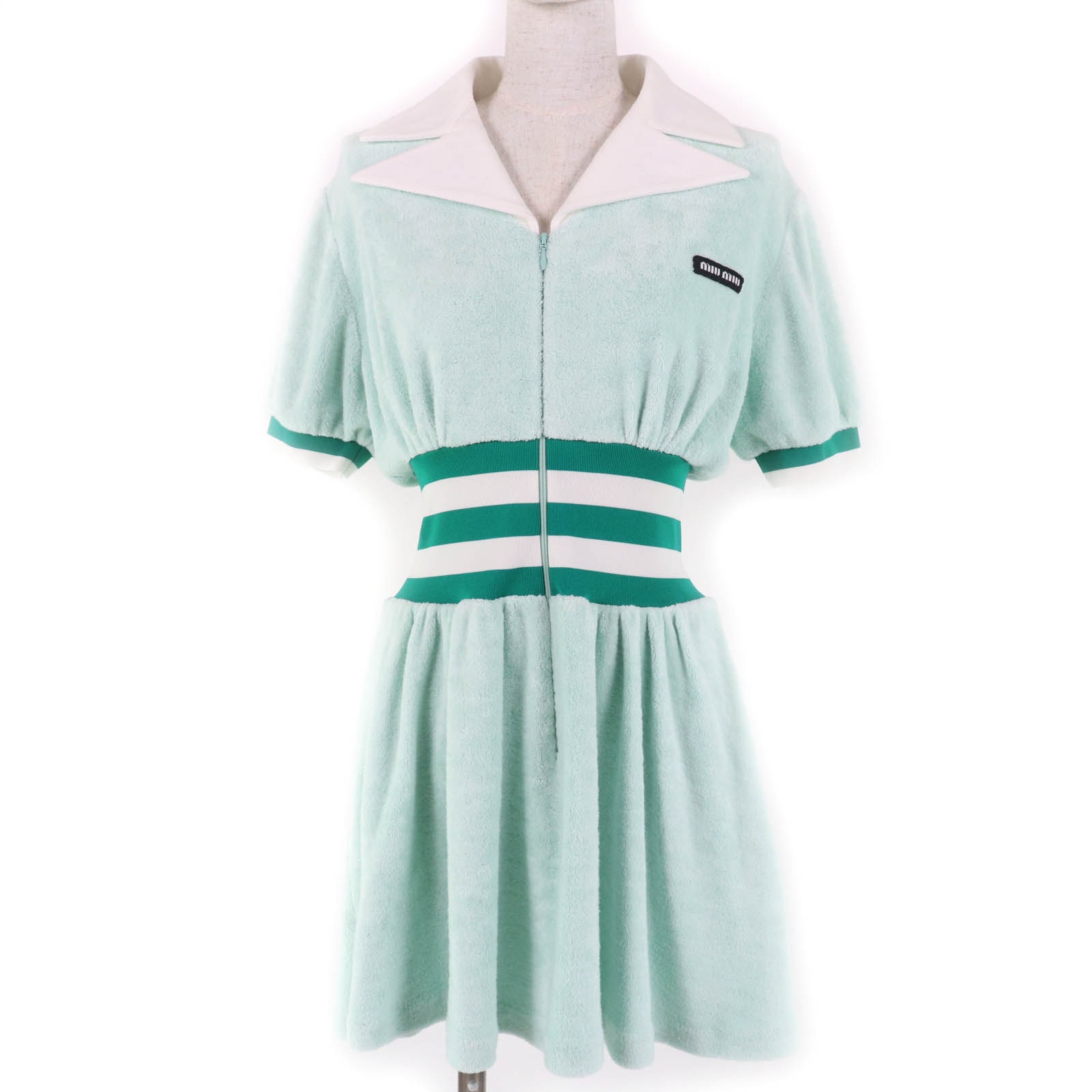 美品 ミュウミュウ ワンピース グリーン レディース 40 MF4169