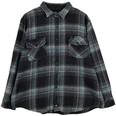 古着 ディッキーズ Dickies 長袖 フランネルチェックシャツ メンズXXL相当/eaa597622
