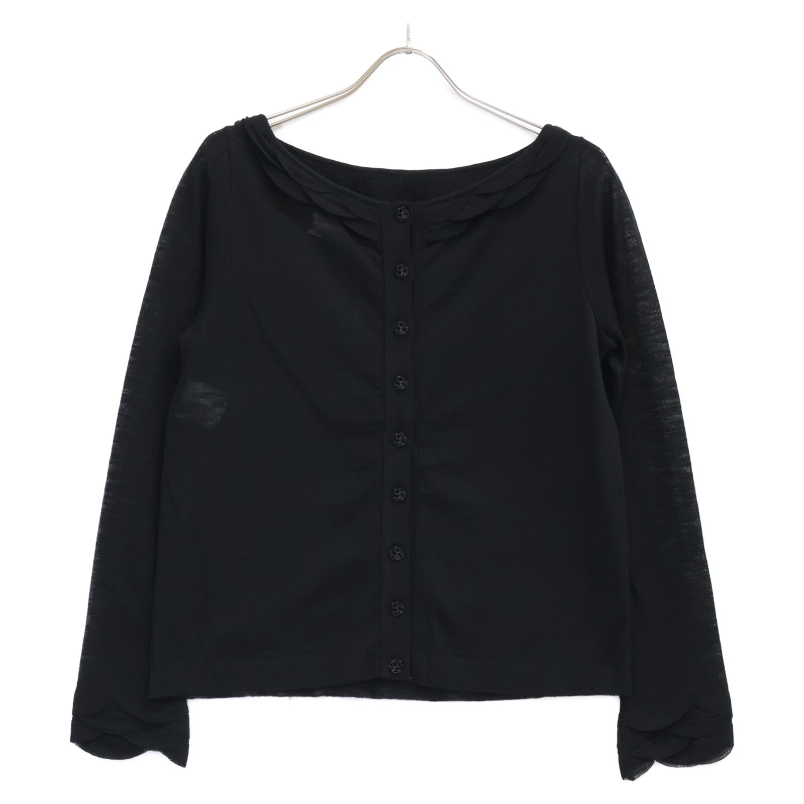 シャネル 【美品/国内正規】P41346K03034 バック ココマークボタン ニットセーター 38