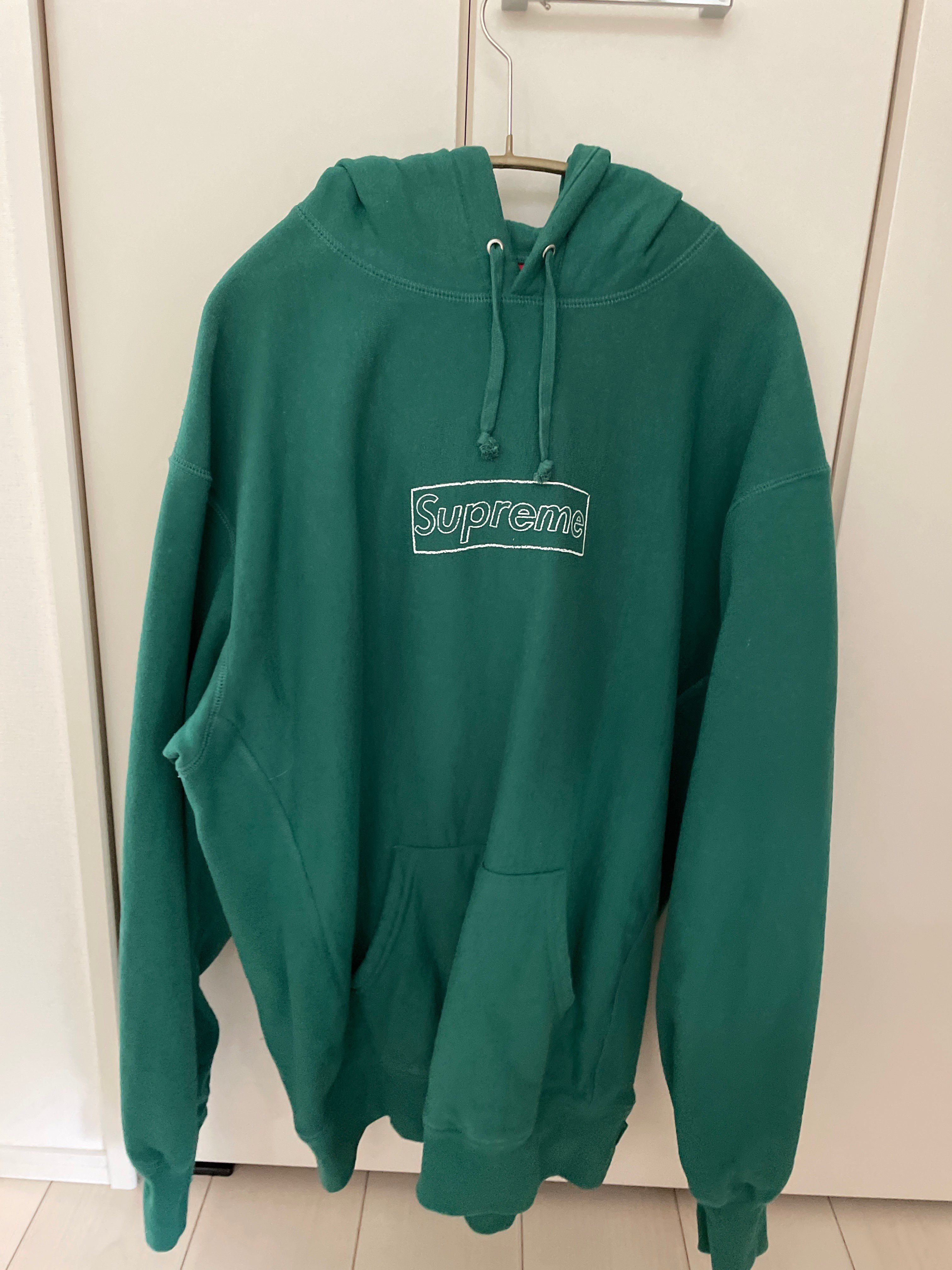 Supreme KAWS Chalk Logo Hooded Sweatshirt "Green"(2021)