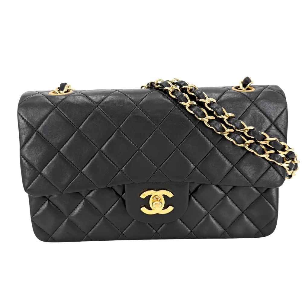 CHANEL シャネル ショルダーバッグ マトラッセ23 ダブルチェーン ダブルフラップ 肩掛け 斜め掛け ココマーク ターンロック ラムスキン    ブラック 黒 ゴールド金具 レディース【中古品】