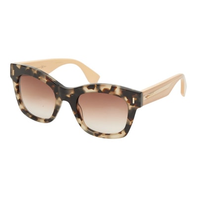 フェンディ キャットアイ グラデーション サングラス FF0025S ベージュ ブラウン プラスチック レディース FENDI 【中古】