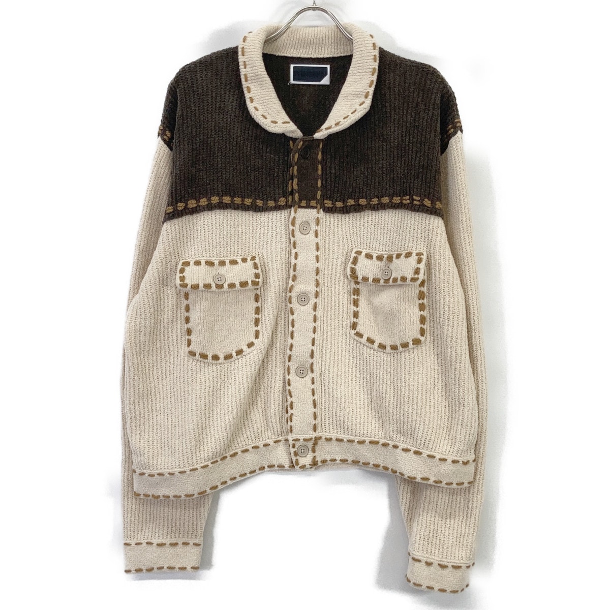 フィンガリン PD-252-KN-011 ブラウン×ベージュ PG1 KNIT L