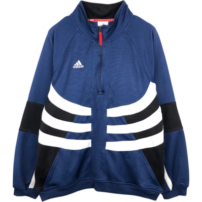 古着 90~00年代 アディダス adidas ハーフジップ ジャージプルオーバー メンズL相当/eaa634504
