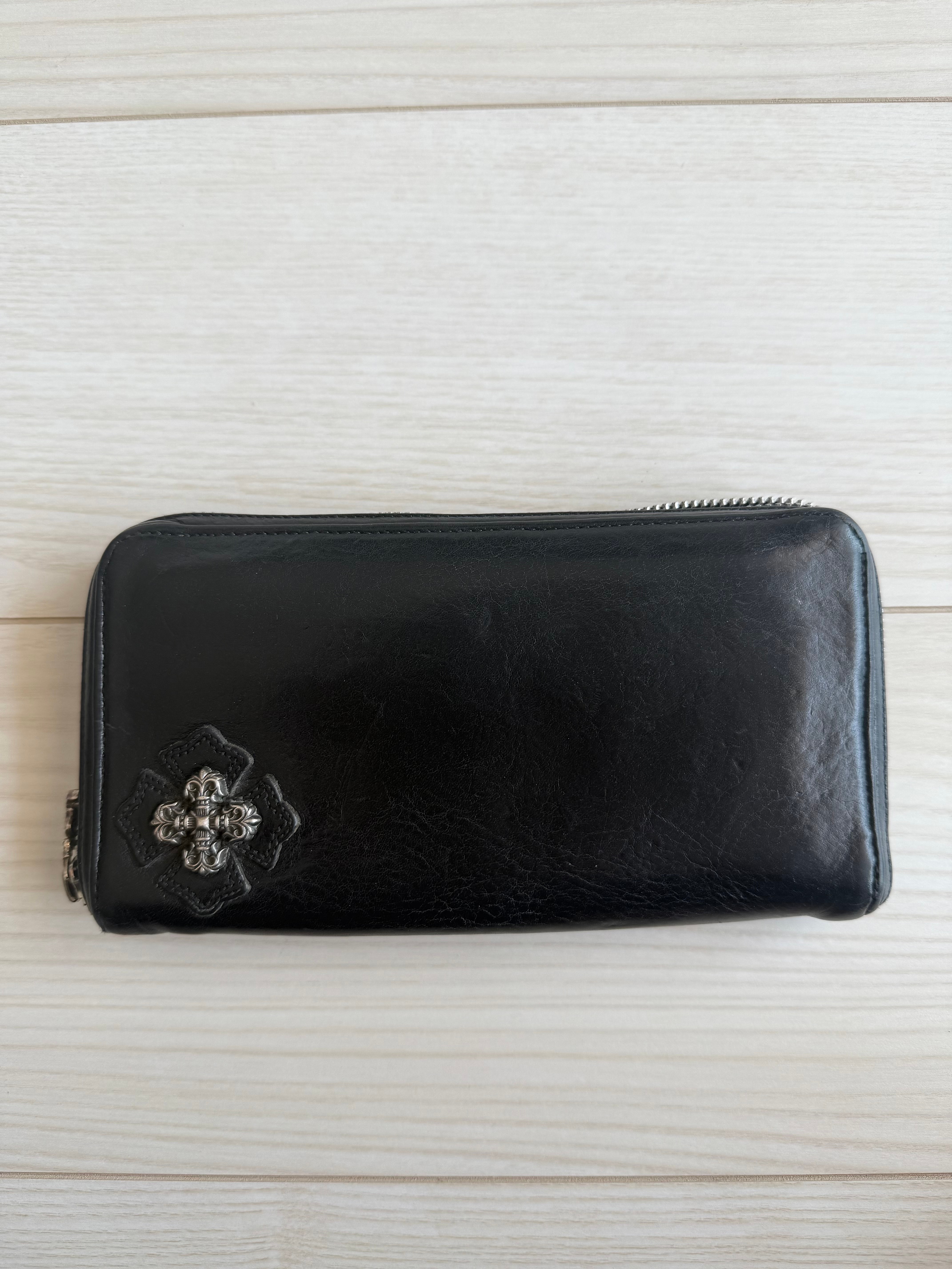 C (やや傷や汚れあり)】Chrome Hearts Joey by Fold Wallet クロム