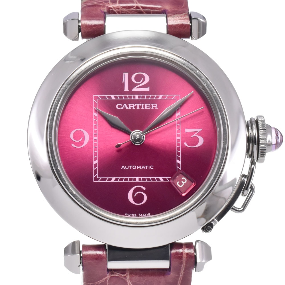 カルティエ CARTIER W3108299 パシャC 2005年クリスマス限定 パープル 自動巻き レディース 美品 腕時計 L#148147