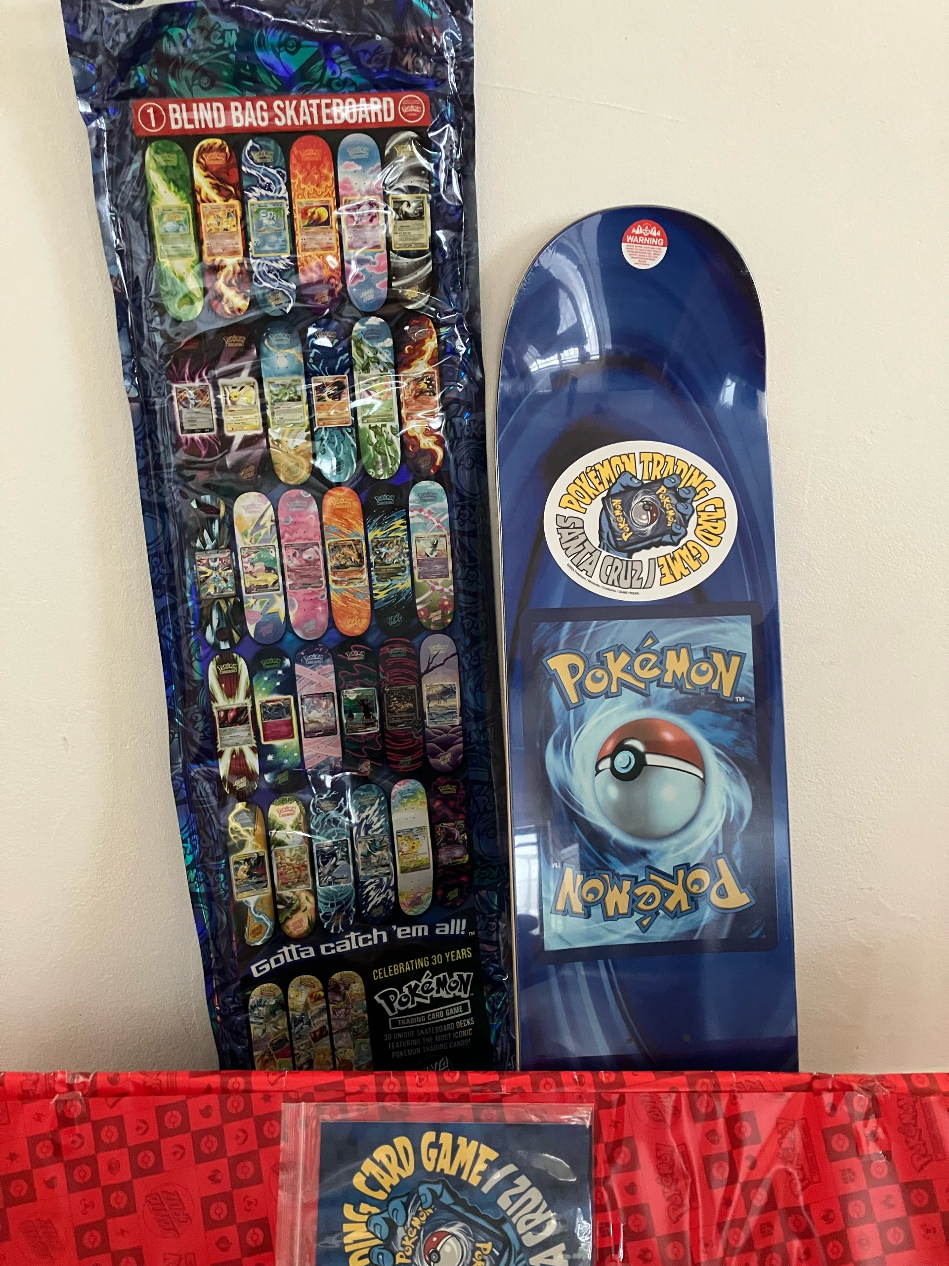 Santa Cruz -Pokemon- Pokemon TCG  30th Anniversary Skateboard Deck Blind Bag