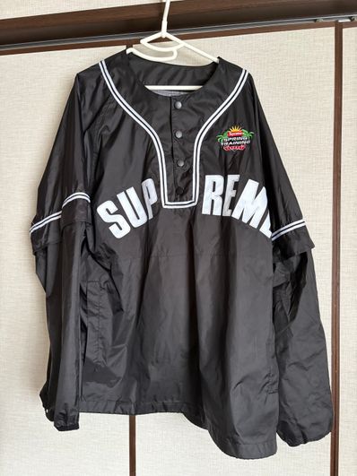 Supreme Snap-Off Sleeve L/S Baseball Top "Black"