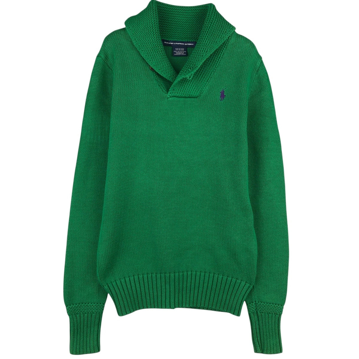 古着 ラルフローレン Ralph Lauren RALPH LAUREN SPORT ショールカラー コットンニットセーター レディースS相当/eaa401011