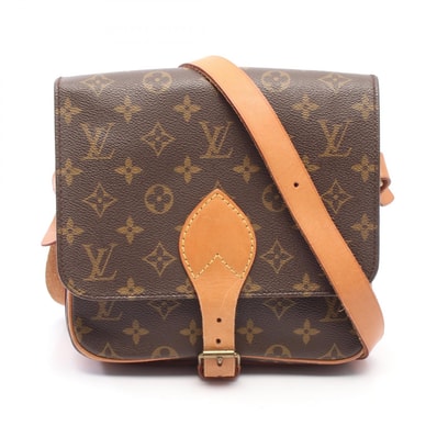 ルイ・ヴィトン LOUIS VUITTON カルトシエールMM ショルダーバッグ バッグ PVCコーティングキャンバス レザー モノグラム レディース ブラウン系 M51253 【中古】