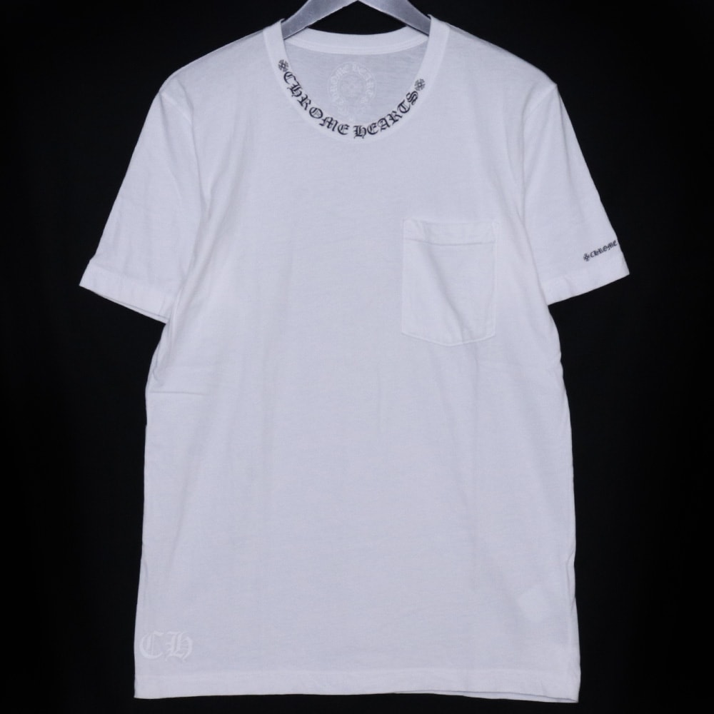 Chrome Hearts Neck Logo S/S T-Shirt "White/Black"