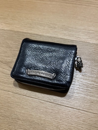 Chrome Hearts Square Zipville Wallet / Leather "Black"