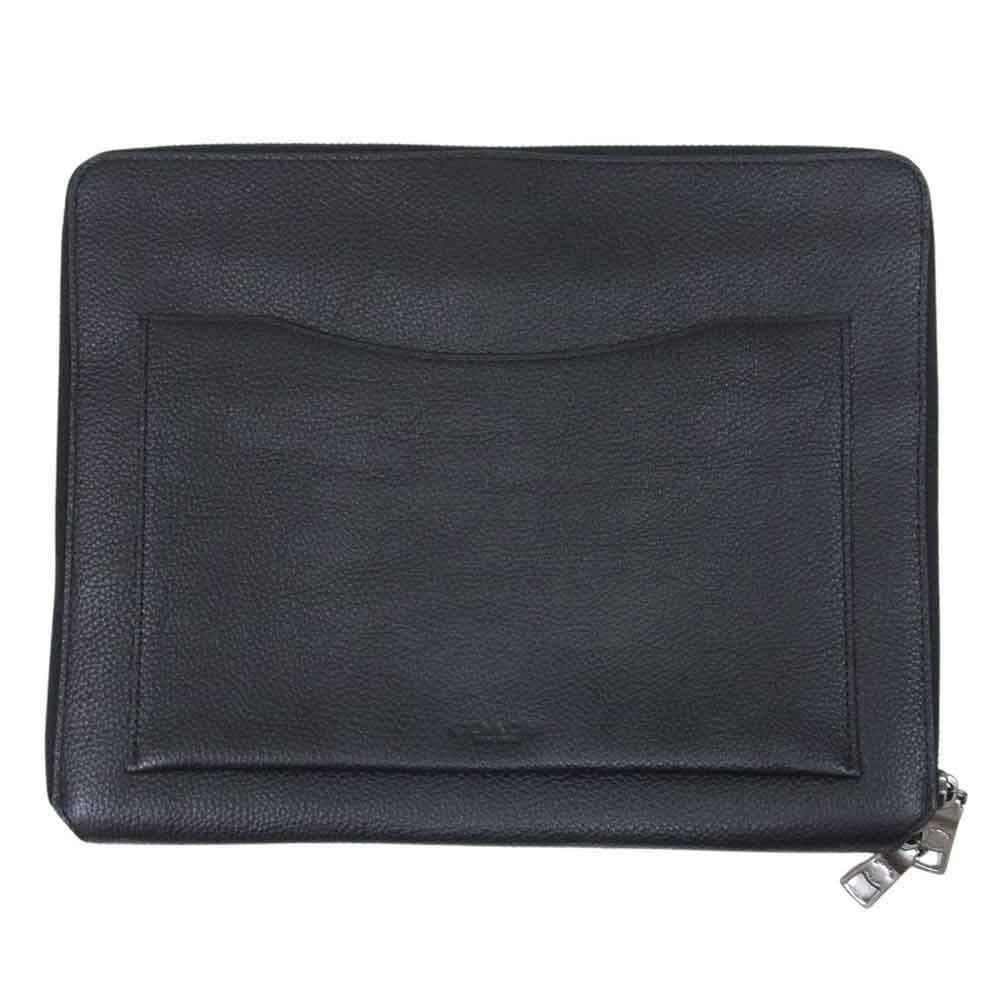 COACH コーチ バッグ 64264 レザー クラッチ バッグ ブラック系【中古】