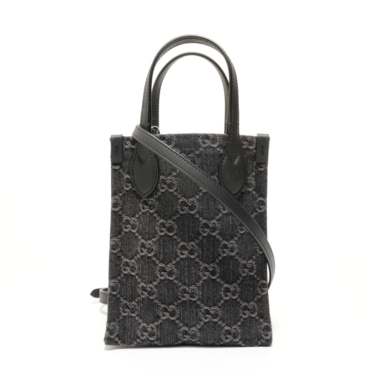 グッチ GUCCI GGデニム ミニトート ハンドバッグ【中古】