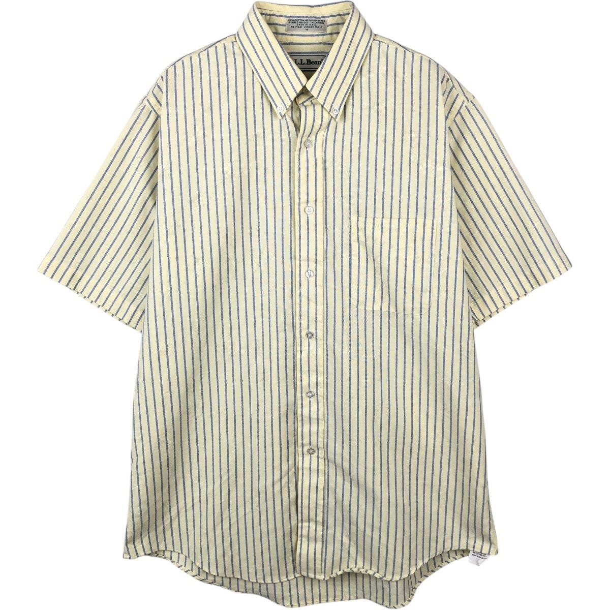 古着 70~80年代 エルエルビーン L.L.Bean 半袖 ボタンダウン ストライプシャツ USA製 メンズL相当 ヴィンテージ/eaa672672