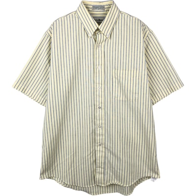 古着 70~80年代 エルエルビーン L.L.Bean 半袖 ボタンダウン ストライプシャツ USA製 メンズL相当 ヴィンテージ/eaa672672