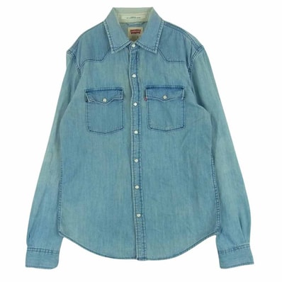 Levi's リーバイス 長袖シャツ PC9-65181-0002 ウエスタン デニム 長袖 シャツ バングラデシュ製 インディゴブルー系 S【中古】