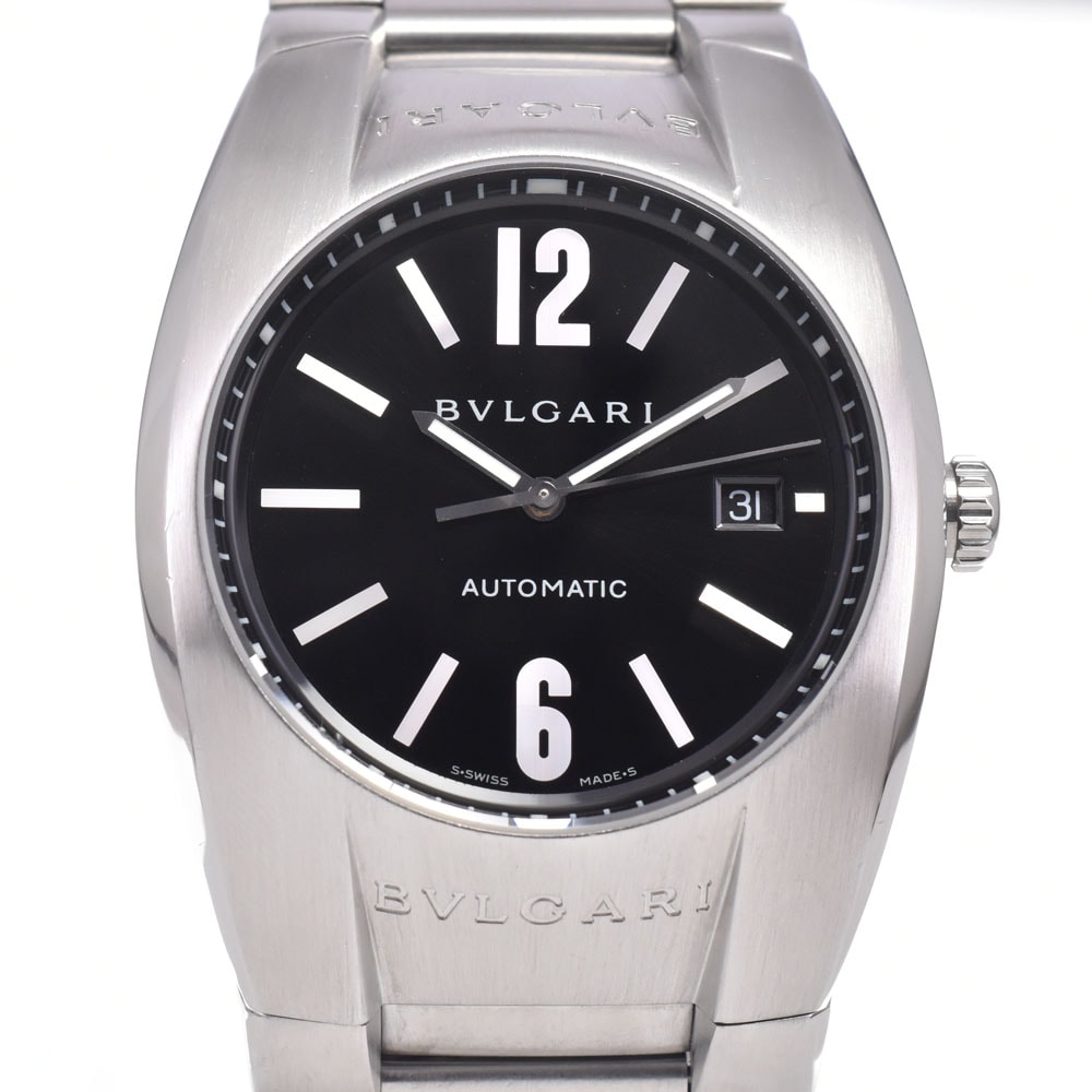 ブルガリ BVLGARI EG40S エルゴン ブラック 自動巻き メンズ 美品 内箱・保証書付き 腕時計 B#149471