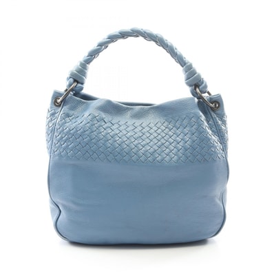 ボッテガヴェネタ BOTTEGA VENETA イントレチャート ショルダーバッグ バッグ レザー レディース ブルー系 【中古】
