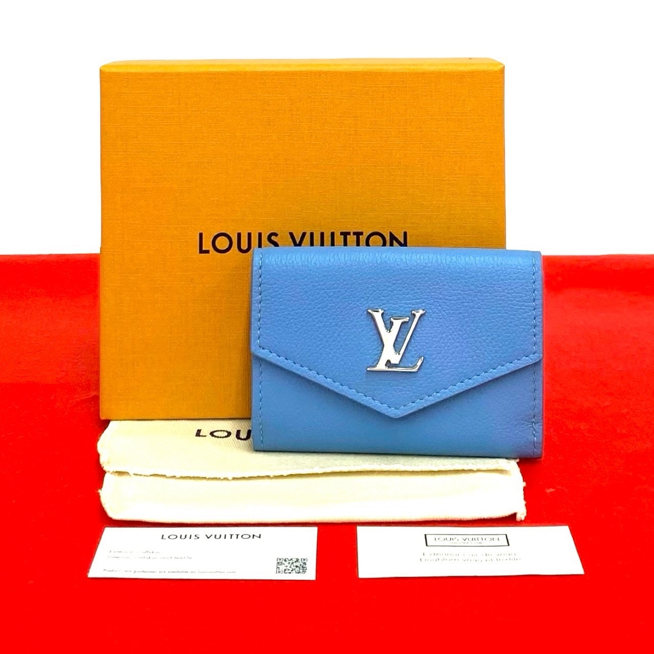 LOUIS VUITTON ルイヴィトン ポルトフォイユ ロック ミニ レザー 三つ折り財布 ブルー
 20248
