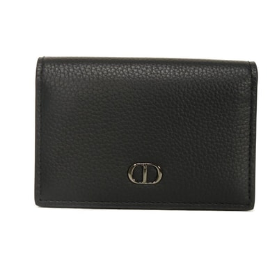 Dior ディオール CD ICON ビジネス カードホルダー 現行 アイコン グレイン カーフ マグネット式 コンパートメント パスケース 名刺入れ 未使用 CDロゴ ブラック カードケース 2ESCH178CDI_H00N