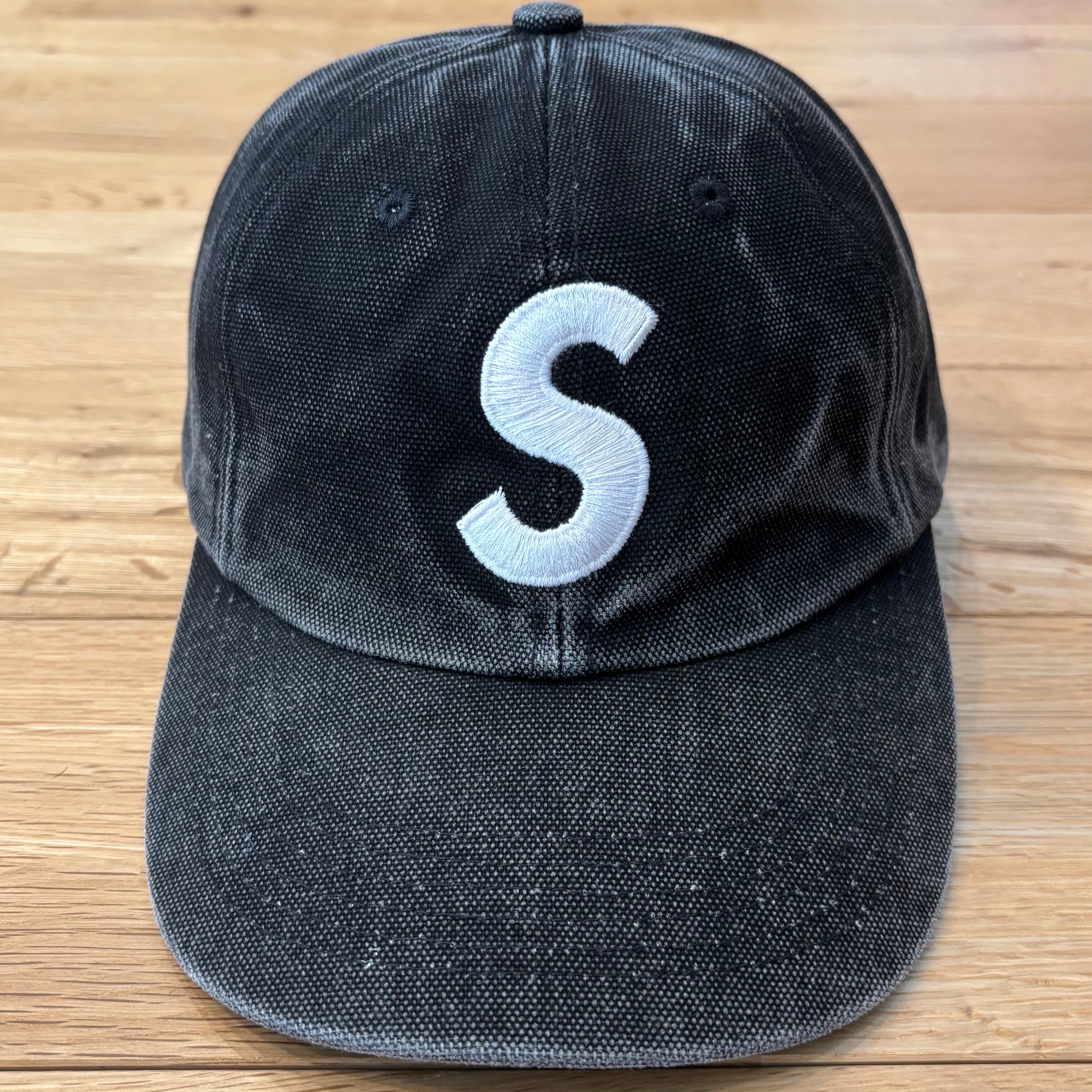 Supreme Pigment Coated Canvas S Logo 6-Panel "Black"